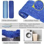 Mop for Multi-Purpose Floor Premium Spray Mop, 18 inch Professional Hardwood Wet and Dry Cleaning Mops with 3 Resuable Pads and Refilled Bottle, Blue