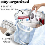 Fit & Fresh Large Beach Bag for Women - Extra Large Travel Tote With Pockets