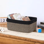 Large Storage Baskets for Organizing, Closet Shelf Baskets for Clothes Blanket Towels, Baby Nursery, Toy Bins Box, Woven Rope Baskets, 17 x 13 x 7.5”, 4 Packs Woven Brown