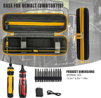 Tool Storage Case for DEWALT Cordless Screwdriver (DWHT66719) ，with Removable Divider and Mesh Pocket for electric screwdriver Bits(Box Only)