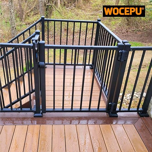 8pcs 2.5"x2.5" (Actual: 2.5"x2.5") Aluminum Deck Post Base Cover, for Railings, Stairs, Patios, Porches, Split Deck Post Skirt (Black)
