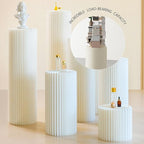 Cylinder Stands for Party,White Paper Display Stand,Reusable,Waterproof and Foldable Cylindrical Pedestal,Suitable for Event Scenes such as Parties and home Decoration,Bearing 660 Pounds