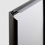 M&T Displays Opti Snap Poster Frame 8.5x11 Inch Black 1" Aluminum Profile Front Loading Wall Mounting Photo Picture Document Certificate Sign Holder Mitered Corner Anti Glare Cover (3 pack)