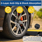 Nisorpa Cord Protector Ramp 2", 40000 lbs Heavy Duty Rubber Outdoor Extension Cable Wire Hose Cover Ramps, 2 Channels Slow Down Speed Bump for High Traffic Driveway Road, Garage, Property Area, 3.25ft