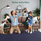 Carpet Tile 10 Pack 24” X 24” Self Adhesive Carpet Floor Tiles Anti-Slip Squares Peel and Stick Floor Tilel DIY Installation for Bedroom(Blue)