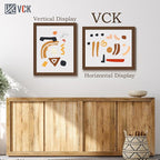 VCK 16x20 Picture Frames for Wall 5 Pack, Brown Wood Poster Frame, Exclusive Wood Grain, Wall Hanging