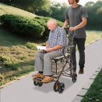 Shopping Cart, 220lbs Foldable Shopping Cart, Utility Cart with Seat & 360° Wheels, for Groceries, Laundry, Camping (Checkered)
