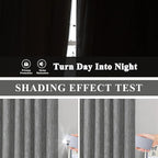 Vision Home Charcoal Grey Pinch Pleated Full Blackout Curtains Room Darkening Window Curtains 84 inch for Living Room Bedroom Thermal Insulated Pinch Pleat Drapes with Hooks Back Tab 2 Panel 40"Wx84"L