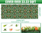 Artificial Boxwood Roll Panels 40"x120"(33.33 SQFT), Grass Wall Panels UV-Anti Greenery Privacy Hedge Screen for Indoor Outdoor Patio Balcony, Party Garden Fence Decor