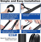 6ft Cord Covers - Grey Floor Cable Management, Hide Cord Cover, Electrical Cable Hider - Cavity: 0.78" W x 0.32" H