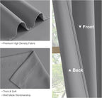 PONY DANCE Curtains for Living Room - Window Covering Curtains and Drapes Modern Design Drapes Energy Efficient for Bedroom Home, 42" W x 72" L, Silver Grey, Set of 2