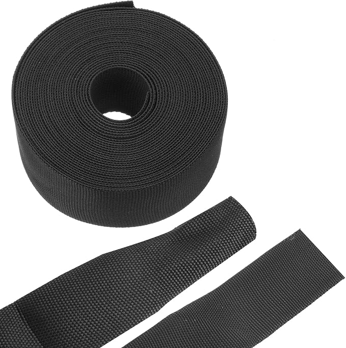 MECCANIXITY Braided Cable Sleeves Heat Shrinkable Fabric Sleeving, 1 1/4" 26ft Black 2:1 Ratio Heat Shrinkable Cord Protector for Harness Cable, Network Cable Protection, Cable Management