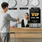 Zhengmy Tabletop Sign Holder with Flat Base Double Sided Countertop Sign Holder Desktop Display Stand Metal Poster Display Stand for Office Store Restaurant Hotels, Black (11" X 14",Vertical,1 Pcs)