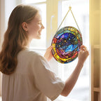 Space Milky Way Ornament, Stained Glass Suncatcher, Stained Glass Window Hanging & Decor, Galaxy Indoor Decor, Christmas Ornament, Gifts for Astronomy Lovers, Sci-Fi Fans, Christmas, Birthday