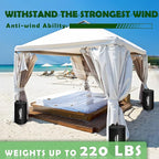 Canopy Water Weight Bag,220 LBS Heavy Duty Tent Weights Set of 4 Leg Weights for Pop Up Canopy,Tent,Gazebo,Carport,Black