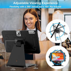iPad Kiosk Stand 10.2-inch (9th/8th/7th Gen) – Aluminum Lightweight Anti-Theft Locking Countertop Stand with Keyed Enclosure, 360° Swivel & Flip for Customer Display, POS Holder, Commercial-Grade