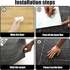 24 * 24in Self-Adhesive Carpet Tiles, Peel and Stick Floor Squares for Home Office, Removable Decorative Rug Mat, Easy Install, Sound Absorbing (20Pcs Dark Grey)
