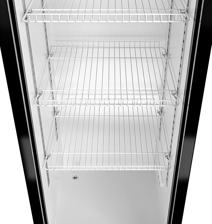 KoolMore 17 in. Slim Commercial Merchandiser Display Refrigerator 7 Cu. Ft. in Black, ETL Listed (KM-MDR-17S)