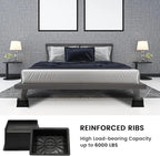 Bed Risers 3 Inch Heavy Duty, Oversized Furnitures Risers 3 inch Support 6000 lbs, Bed Table Rising Blocks, Fits for Couch, Sofa, Chair, Furniture Lifts (6 Inch Black 8 Pack)