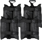 TRINKA 240 LBS Plus Size Canopy Weights Sand Bags Set of 4-1680D Oxford Heavy Duty Sandbags for Outdoor Tent, Patio Umbrella, Gazebo, Sun Selter, Windproof Pop up Tent Weights, Black (No Sand)