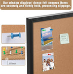 Mifuro 26"x20" Enclosed Bulletin Board, Outdoor Lockable Weather-Resistant Aluminum Cork Noticeboard for School & Office, Black Frame w/Cork
