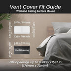 Repa Market 8x4 Inch Air Vent Cover/White Galvanized Steel Louvered Grill Cover with Mesh Screen/Wall or Ceiling Vent/Durable Flush Mount HVAC Register for Indoor and Outdoor Ventilation