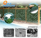 TANG 6'x10'FT Faux Ivy Privacy Fence Screen Roll- 2Pcs Artificial Leaf Fences Greenery with 130 GSM Mesh Panel,Outdoor Green Wall Chain Link Fence Covering for Balcony Backyard Patio, Ivy