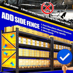 7000LBS Garage Shelving Heavy Duty, 4-Tier Metal Shelving Unit, Large Adjustable Garage shelves, Easy Assembly Utility Storage Rack Shelf for Warehouse, Basement, Pantry, 70” H×48” W×24” D, Black