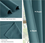 PONY DANCE Slate Blue Blackout Curtains for Living Room, Rod Pocket Thermal Insulated Black Out Window Curtain Panels for Boy's Bedroom, Slateblue, W 42 x L 72 inch, 2 Pieces