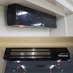 Visionis VS-VISML600LED-BL Indoor 600lbs Black Electromagnetic Lock with LED Sensor for Door Access Control