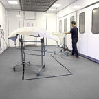 PIG New Grippy Paint Booth Mat 32" x 100' | Protects Surfaces and Floors from Paint Build-Up | Reduces Paint Defects and Color Casting | Static Dissipative | Gray | PMB30069
