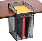 Safco 3241BL Onyx Mesh Vertical Hanging Desk Storage, Black