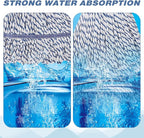 Nuogo 10 Pcs Commercial Mop Head Replacement Floor Cleaning Wet Heavy Duty Commercial Mop Refills General Cleaning(27.6 Inch,White, Blue)