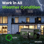GEARit 360 Rotating Plug Indoor Outdoor Extension Cord Waterproof 25ft - 16 Gauge 16/3 AWG, 13A 1625W, 3 Prong Heavy Duty Extension Cord Weatherproof Power Cable for Outdoor Landscaping, Lights, ETL