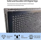 115”x 14” Programmable Scrolling LED Sign Custom, Outdoor P10 Digital Sign Support Wifi & USB, Full Color Led Open Signs for Business, Advertising Display Board