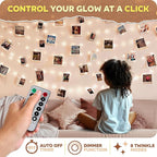 Mind-Glowing Photo Clips String Light - Dreamy Fairy Lights with Clips - Stocking Stuffers for Teen Girls 2025 - Trendy Stuff Room Decor - Christmas Gift for Any Year Old Tween Girl (50 LED, 16.4 ft)