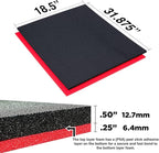 5S TOOL BOX SHADOW FOAM ORGANIZERS (2 COLOR) FITS CRAFTSMAN MODEL# 110015 (18.5" x 31.875", Black Top/Red Bottom)