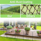 Decorative Garden Fence 24in (H) x10ft (L), 5 Pack No Dig Fence Animal Barrier for Dog, Arched Flower Bed Edging, Wire Border Panel Fencing for Yard Patio Outdoor Decor