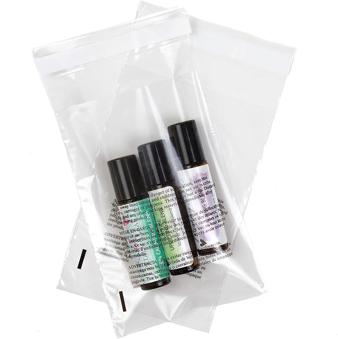 Poly Bags 4x6" - Extra Strong Seal - Poly Bags with Suffocation Warning - 200 Pack - Clear Poly Bags - Packaging Bags - Retail Supply Co