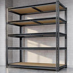 72"H Storage Shelves heavy duty, 2200LBS Garage Shelving, 5 Tier Metal Shelving Unit Adjustable Garage Shelves Utility Rack Shelf for Storage Warehouse Pantry Closet,40" W × 20" D × 72" H, Black, 2PCS