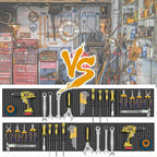 Peg Board,4 Pack Metal Pegboard Panels,Black Pegboard Wall Organizer,16"x12" Heavy Duty Peg Boards for Walls,Tools,Garage,Office,Kitchen