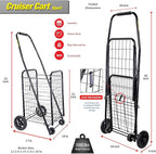dbest Products Cruiser Cart Sport, Foldable Grocery Cart on Wheels,Multi-Use Collapsible Folding Laundry Basket with Wheels
