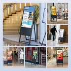 MWE 32 Inch Digital Signage Display, Portable LCD Digital Kiosk, Advertising Display Poster, Android Kiosk with Auto Media Player, HDMI/USB