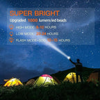 BUYSIGHT Rechargeable Spotlight,1000000 Lumens Spot Lights Hand held High lumens Large Flashlight Handheld Spotlight Lightweight and Super Bright Flashlight (Aluminium_Alloy Golden)