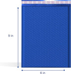 Royal Blue Small Poly Bubble Mailers 6x10 inch #0 | Self Seal Padded Envelopes | Cushioned Bubble Mailer | Usable Size 6x9 | WaterProof | Lightweight mailing Shipping Bags | 250 Pack Bulk