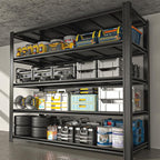 5-Tier 55" W x 24" D x 84" H Garage Shelving 3500LBS Storage Shelves Heavy Duty Metal Shelf Unit Adjustable Basement Industrial Storage Racks (84 * 55 * 24)