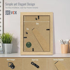 VCK 5x7 Picture Frame 2 Pack - Natural Oak, High-End Wood Poster Frames with Tempered Glass, Display 4x6 Photo with Mat or 5x7 without Mat, Art Gallery-Quality, Wall Hanging/Tabletop, Natural Oak