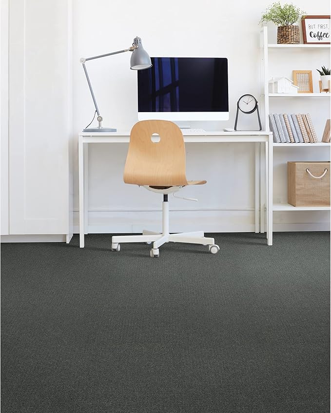 Mohawk Advance 24" x 24" Berber (Loop pile), 0.11" Pile Height, Carpet Tile, Nylon Fiber, Stonewash Color, (1 Tile)