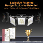 2025 Elite New Upgraded LED Flood Light Outdoor 150W 25500lm Stadium Flood Lights, 5000K Daylight White, IP66 Waterproof Adjustable 3-Head Floodlight for Street, Stadium, Parking Lot