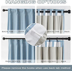 DUALIFE Blue Blackout Curtains 90 Inch Long 2 Panels Set Pinch Pleat Drapes for Living Room Boys Bedroom Thermal Insulated Full Blackout Draperies with Hooks 40" Wx90 L